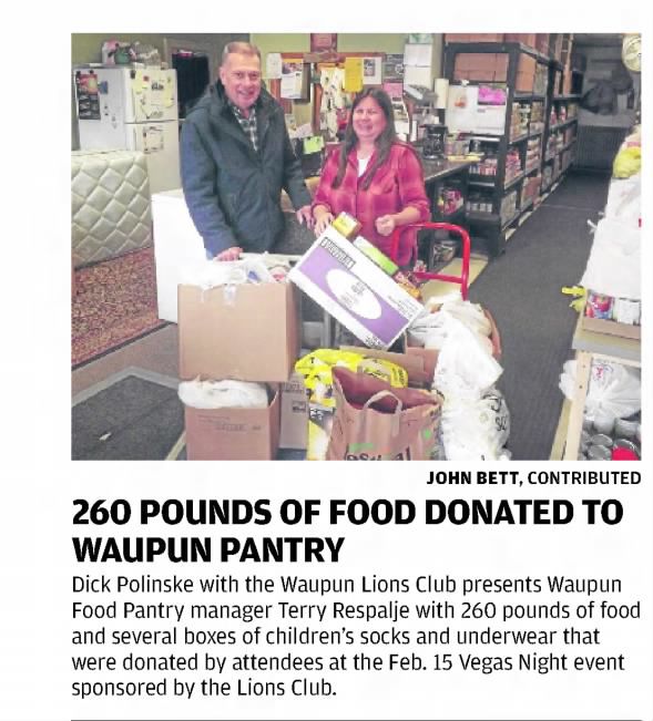 2018 Food Pantry Donation